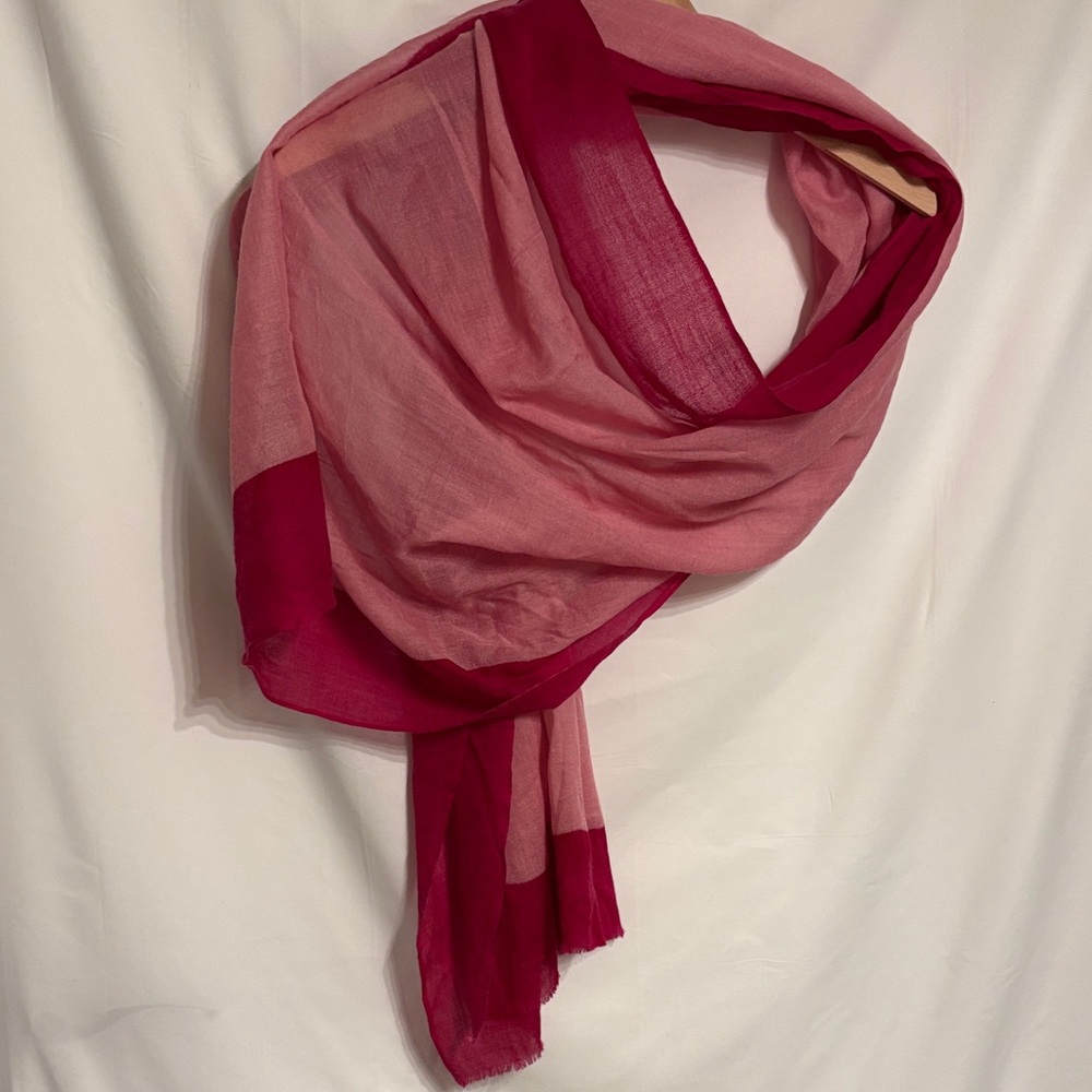 Crafthouse Quiet Luxury Two-Tone Pink & Fuchsia Lightweight Scarf/Sarong.
